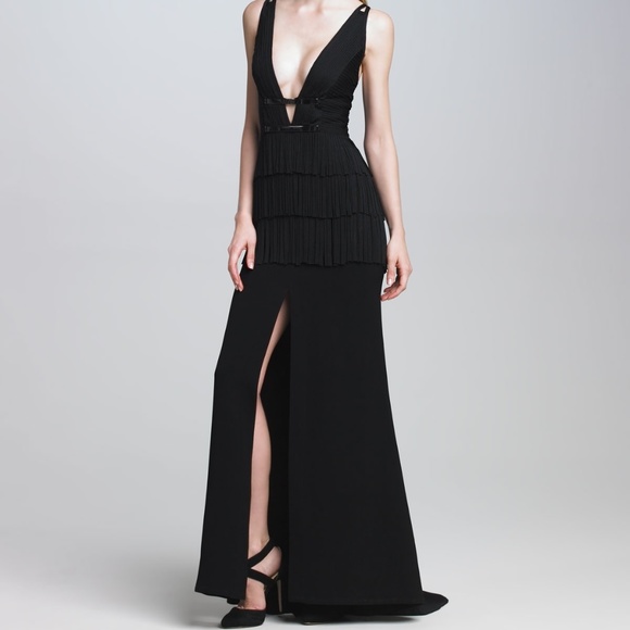 herve leger fringe gown